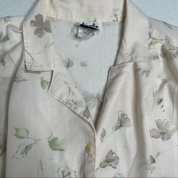 Vintage Floral Button Down Blouse Cottagecore Grannycore Short Sleeve Size S - Picture 4 of 10